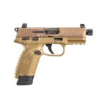 FN 502 Tactical 22 Long Rifle 4.6in Flat Dark Earth Pistol – 15+1 Rounds