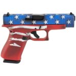 Glock 48 9mm Luger 3.41in Red, White & Blue Battleworn Flag Pistol – 10+1 Rounds