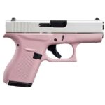 Glock 42 Pink 380 Auto (ACP) 3.26in Shimmering Aluminum Pistol – 6+1 Rounds