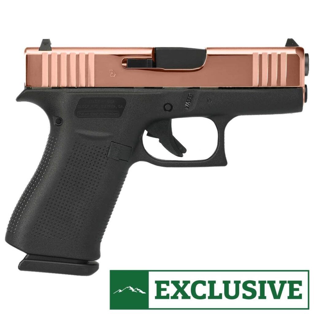 glock g43x 9mm luger 339in rose gold pvd pistol 101 rounds 1857057 1