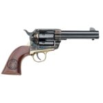 Pietta Great Western ll Marshall 357 Magnum 4.75in Blued/Engraved Walnut Revolver – 6 Rounds