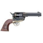 Pietta Great Western ll Marshall  45 (Long) Colt 4.75in Blued/Engraved Walnut Revolver – 6 Rounds