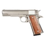 Rock Island Armory M 1911 GI Standard FS 45 Auto (ACP) 5in Nickel Pistol – 8+1 Rounds
