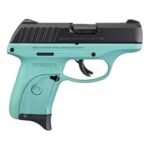 Ruger EC9s 9mm Luger 3.12in Black/Turquoise Pistol – 7+1 Rounds