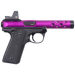 Ruger Mark IV 22/45 Lite 22 Long Rifle 4.4in Purple Anodized Pistol – 10+1 Rounds