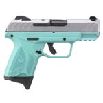 Ruger Security 9 Compact 9mm Luger 3.42in Silver/Turquoise Pistol – 10+1 Rounds