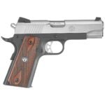 Ruger SR1911 Commander 45 Auto (ACP) 4.25in Low Glare Stainless Pistol – 7+1 Rounds
