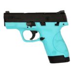 Smith & Wesson M&P 9 Shield 9mm Luger 3.1in Black/Robin’s Egg Blue Pistol – 8+1 Rounds