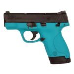 Smith & Wesson M&P 9 Shield 9mm Luger 3.1in Black/Teal Pistol – 8+1 Rounds California Compliant