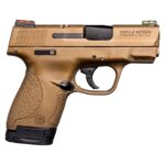 Smith & Wesson Shield 9mm Luger 3.1in Burnt Bronze Cerakote Pistol – 8+1 Rounds