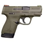 Smith & Wesson Shield 9mm Luger 3.1in OD Green Cerakote Pistol – 8+1 Rounds