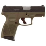 Taurus G3C 9mm Luger 3.2in Black/OD Green Pistol – 12+1 Rounds