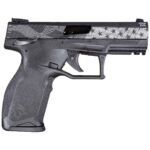 Taurus TX22 22 Long Rifle 4in Black Flag Engraved Pistol – 10+1 Rounds