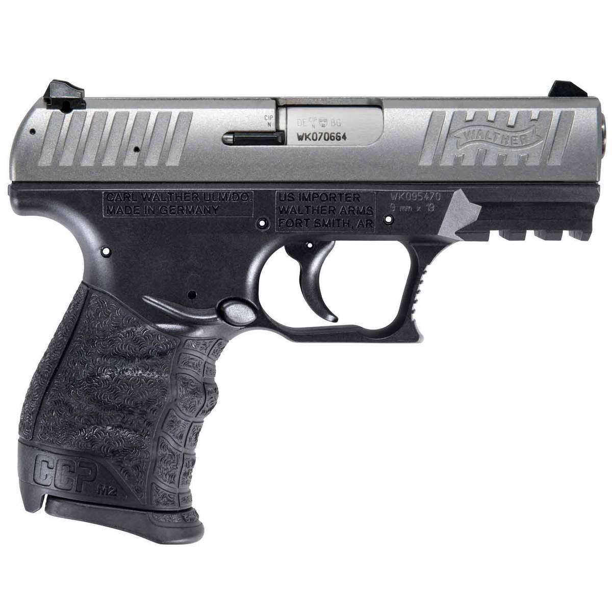 walther-ccp-m2-380-auto-acp-354in-stainlessblack-pistol-81-rounds-1627047-1.jpg Walther CCP M2 380 Auto (ACP) 3.54in Stainless/Black Pistol – 8+1 Rounds - Image 1